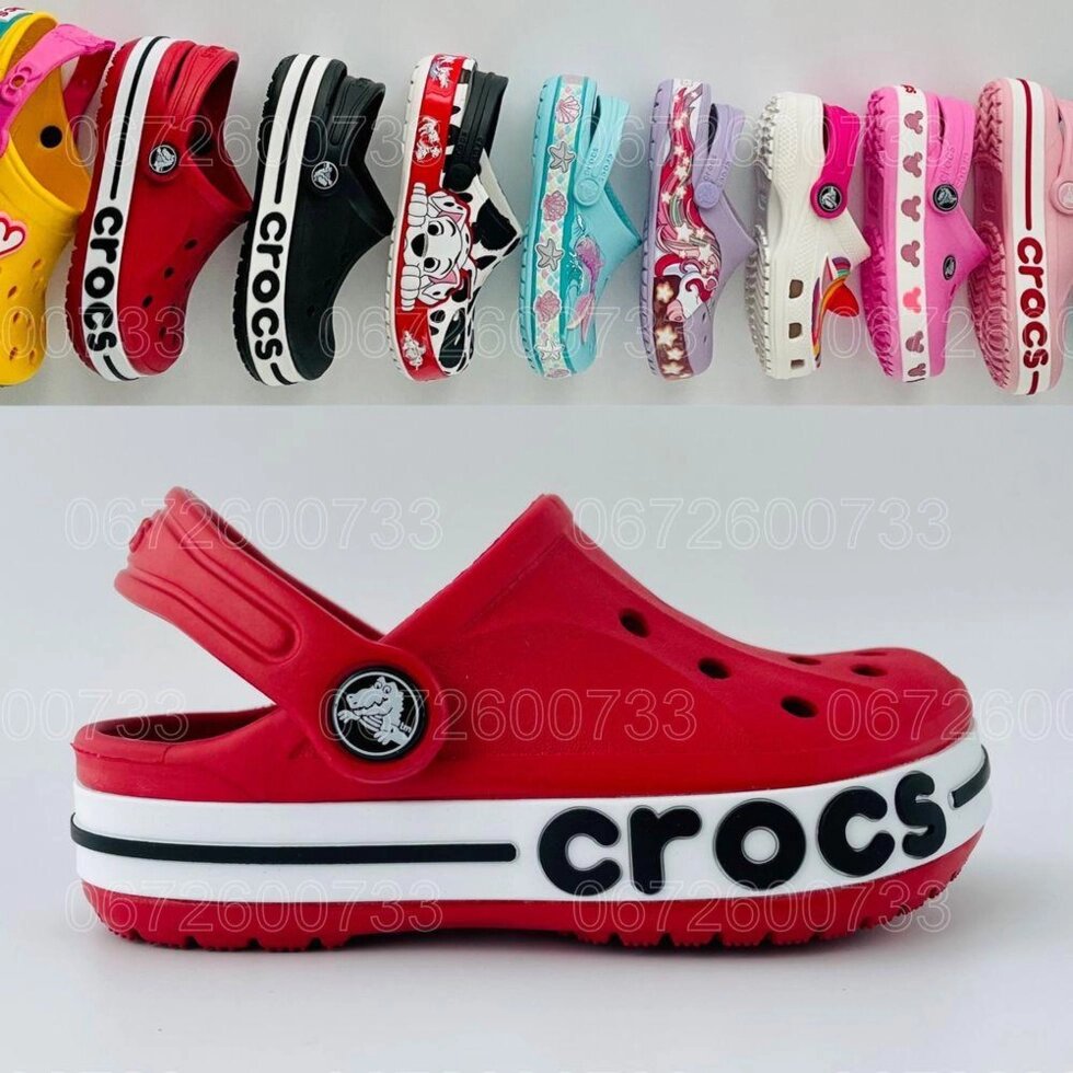 Кроки дитячі червоні Crocs Bayaband Clog red від компанії Premium - фото 1