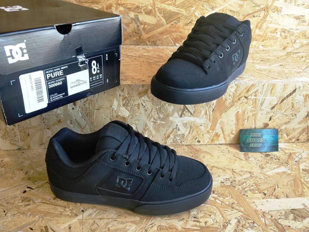 Кроссовки DC Shoes Pure Black кросівки кеди Нові Оригінал від компанії Premium - фото 1