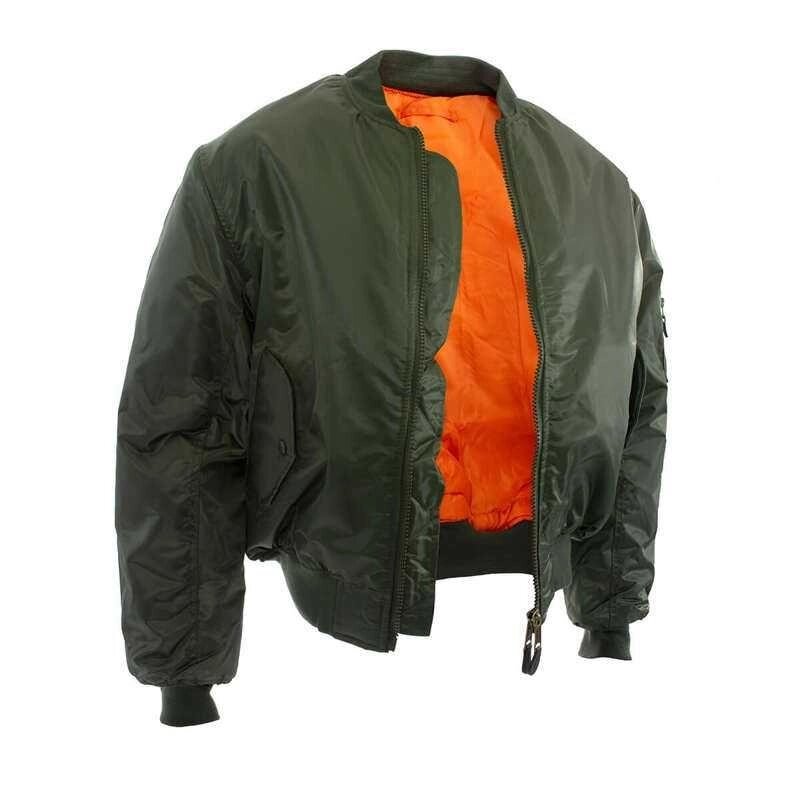 Куртка Бомбер льотна US FLIGHT JACKET MA1 STYLE Оливкова 10403001 від компанії Premium - фото 1