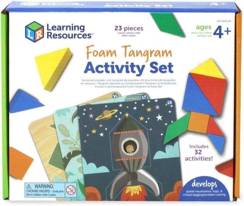 Learning Resources Tangram Activity Набір завдань із пінного танграму від компанії Premium - фото 1