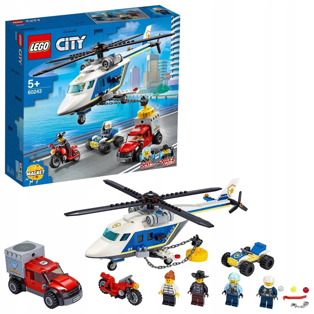 LEGO City 60243 Погоня за поліцейським вертольотом від компанії Premium - фото 1