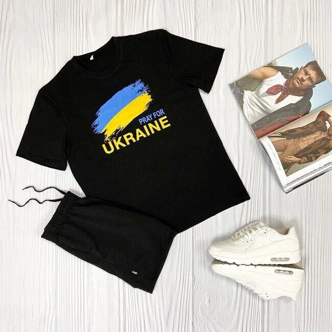 Літо від нашого виробника! T-Shirt+шорти Pray for Ukraine від компанії Premium - фото 1