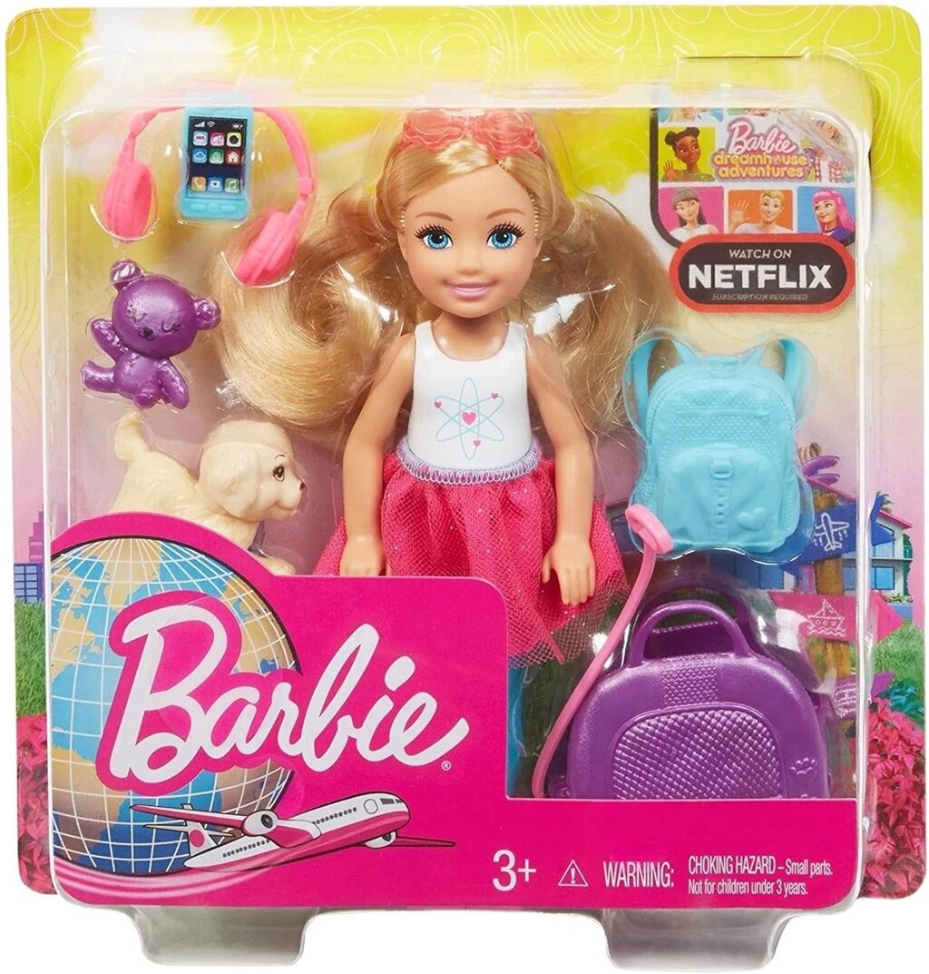 Лялька Барбі: Челсі та набір для подорожей. Barbie Travel Chelsea Doll від компанії Premium - фото 1