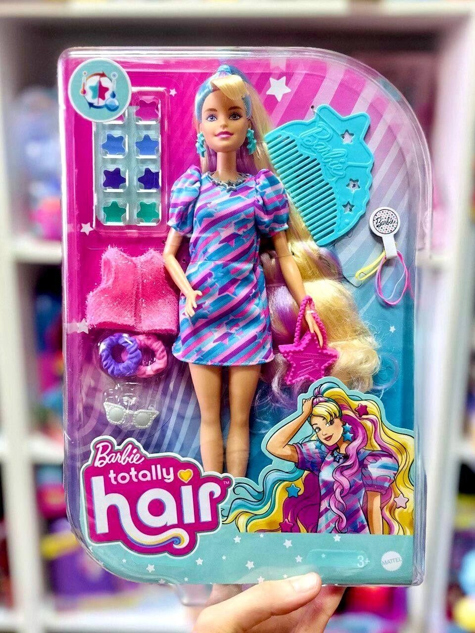 Лялька Barbie Totally Hair Зіркова красуня, Барбі Зоряна красуня від компанії Premium - фото 1