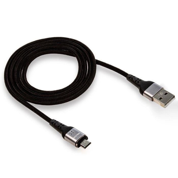 Магнітний кабель Micro USB to USB Walker C970 Black від компанії Premium - фото 1