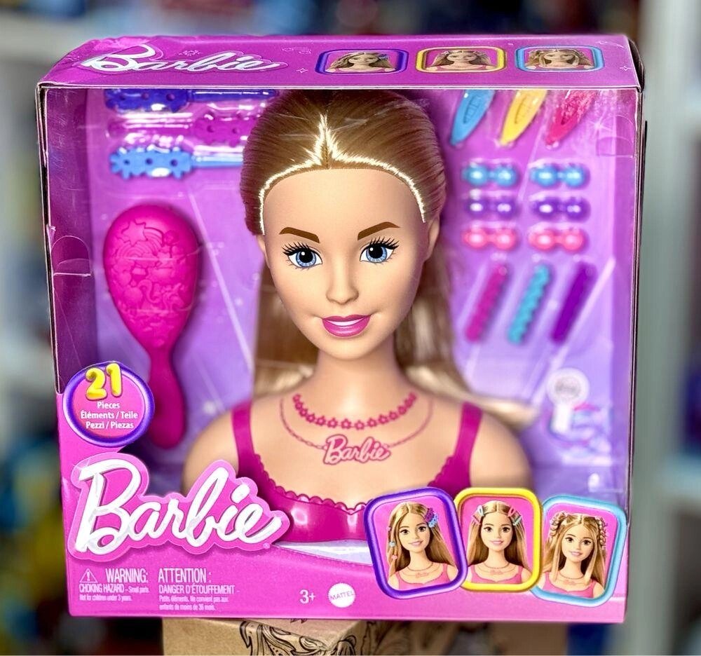 Манекен барбі barbie голова для зачісок від компанії Premium - фото 1