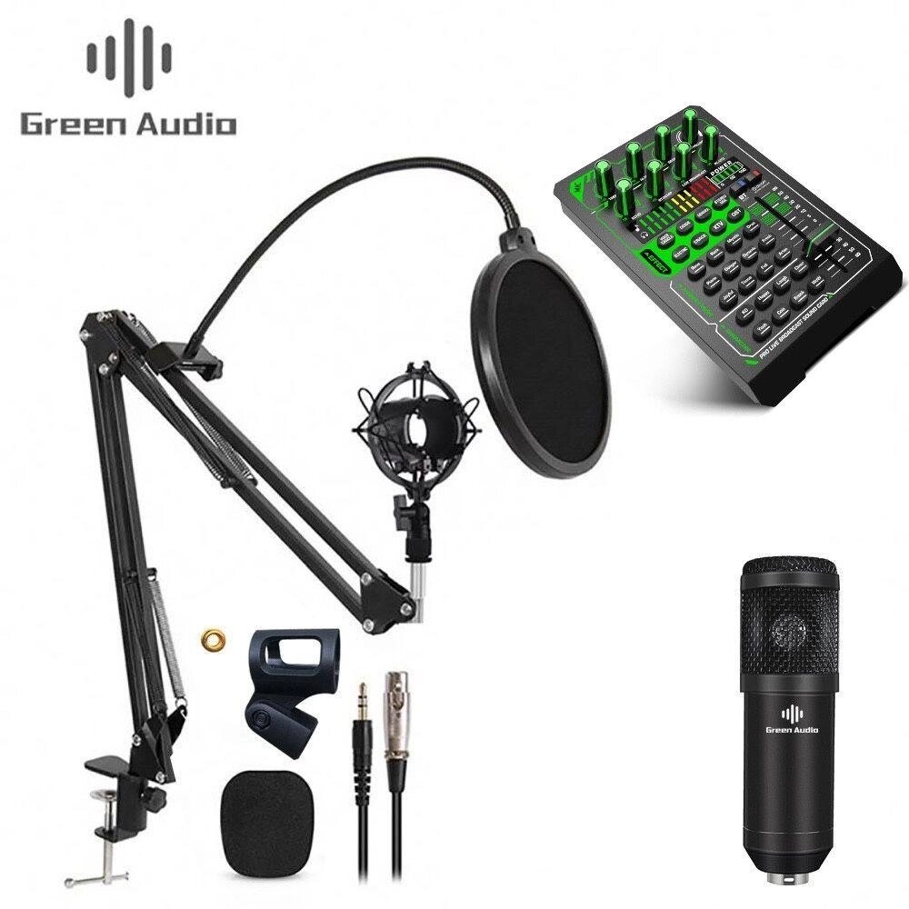 Мікрофон Green Audio BM-800 із Звук. Картою H11 Стійкою, Вітрозахистою від компанії Premium - фото 1