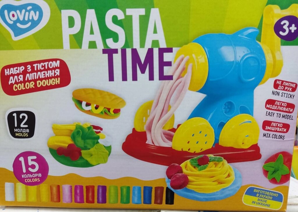 Набір для творчості з тістом Pasta Time 15 кольорів Lovin 41195 від компанії Premium - фото 1