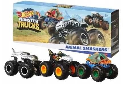 Набір машинок 3 шт Гот Вілс МонстрТрак 1:64 Hot Wheels Monster Trucks від компанії Premium - фото 1