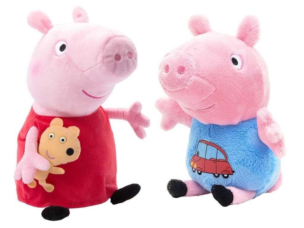 Набір Пеппа 31157 (40 см) і Джордж 29620 (18 см), м'які Peppa Pig від компанії Premium - фото 1