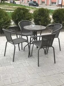 Набір садових меблів стіл метал + 6 стільців
