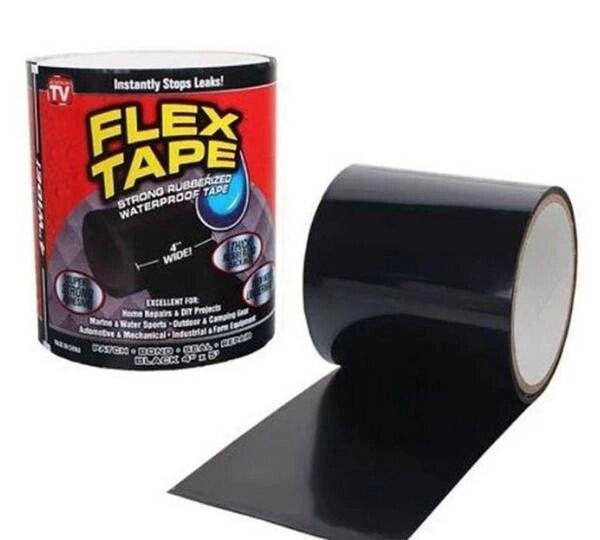 Надсильна клейка стрічка Flex Tape Чорний від компанії Premium - фото 1