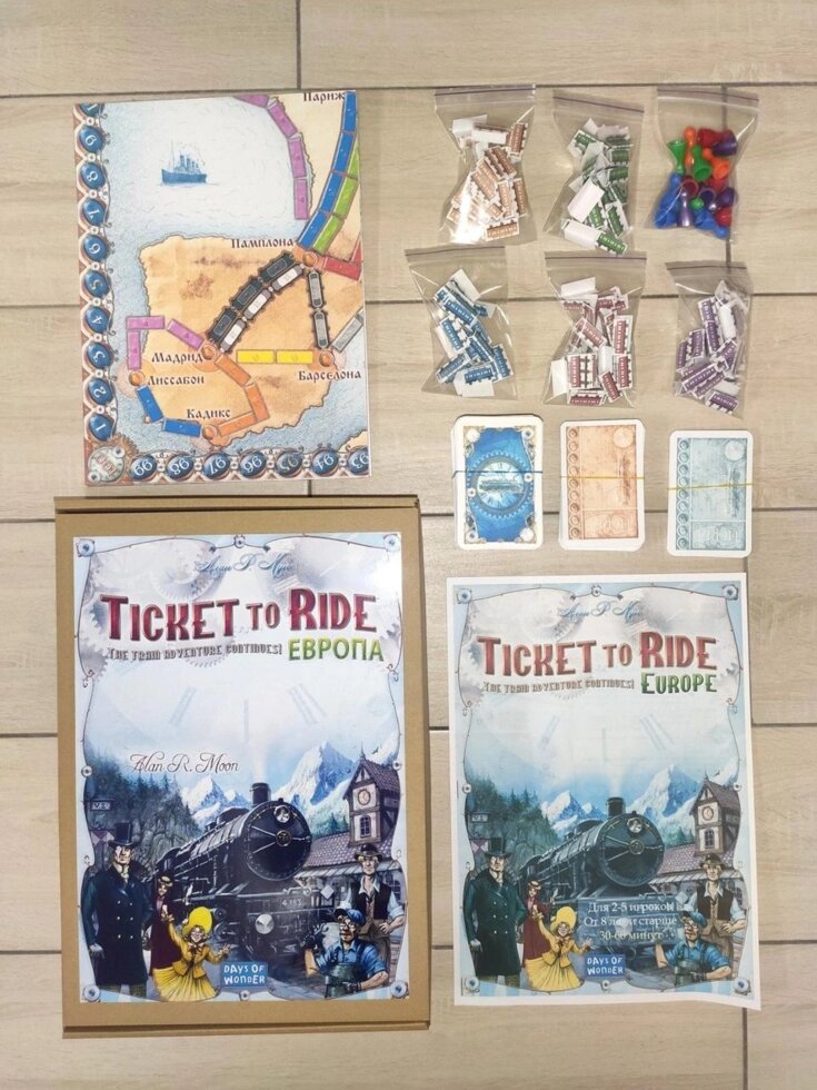 Настільна гра &quot, Ticket to ride: europe&quot, Квиток на поїзд: Європа від компанії Premium - фото 1