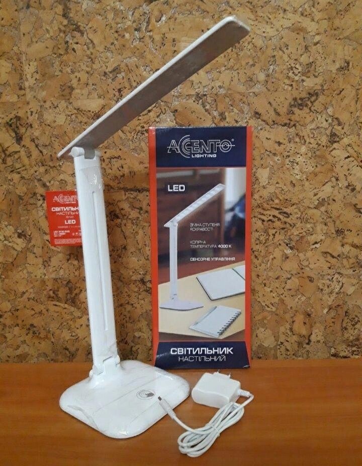 Настільна лампа офісна Accento lighting ALYU-DE1096-BK 9 Вт чорна/біла від компанії Premium - фото 1