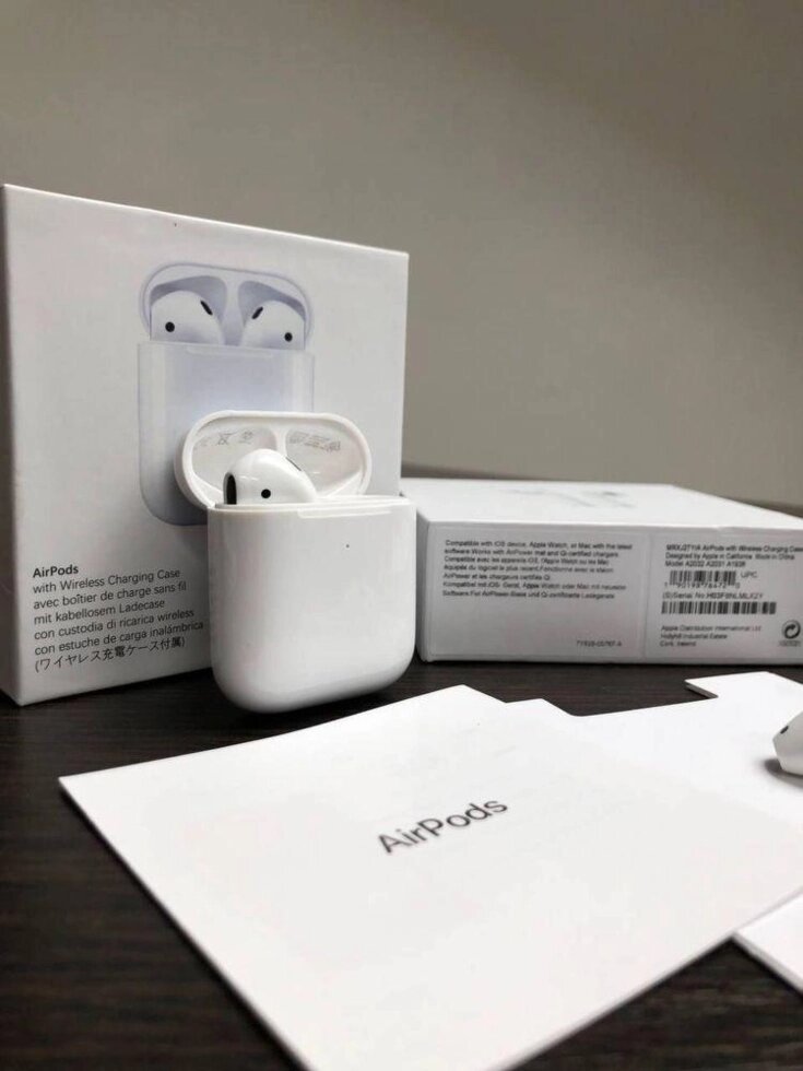 Найкраща Копі AirPods 2 lux 1:1 від компанії Premium - фото 1