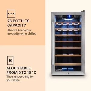Німецький винний холодильник / Міні-бар Klarstein Vinamour 26 Uno