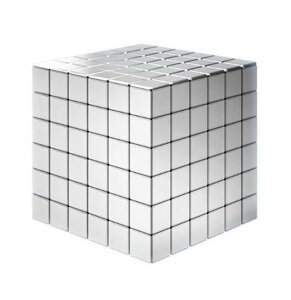 Неокуб 5 мм 216 шт срібло квадратні Neocube