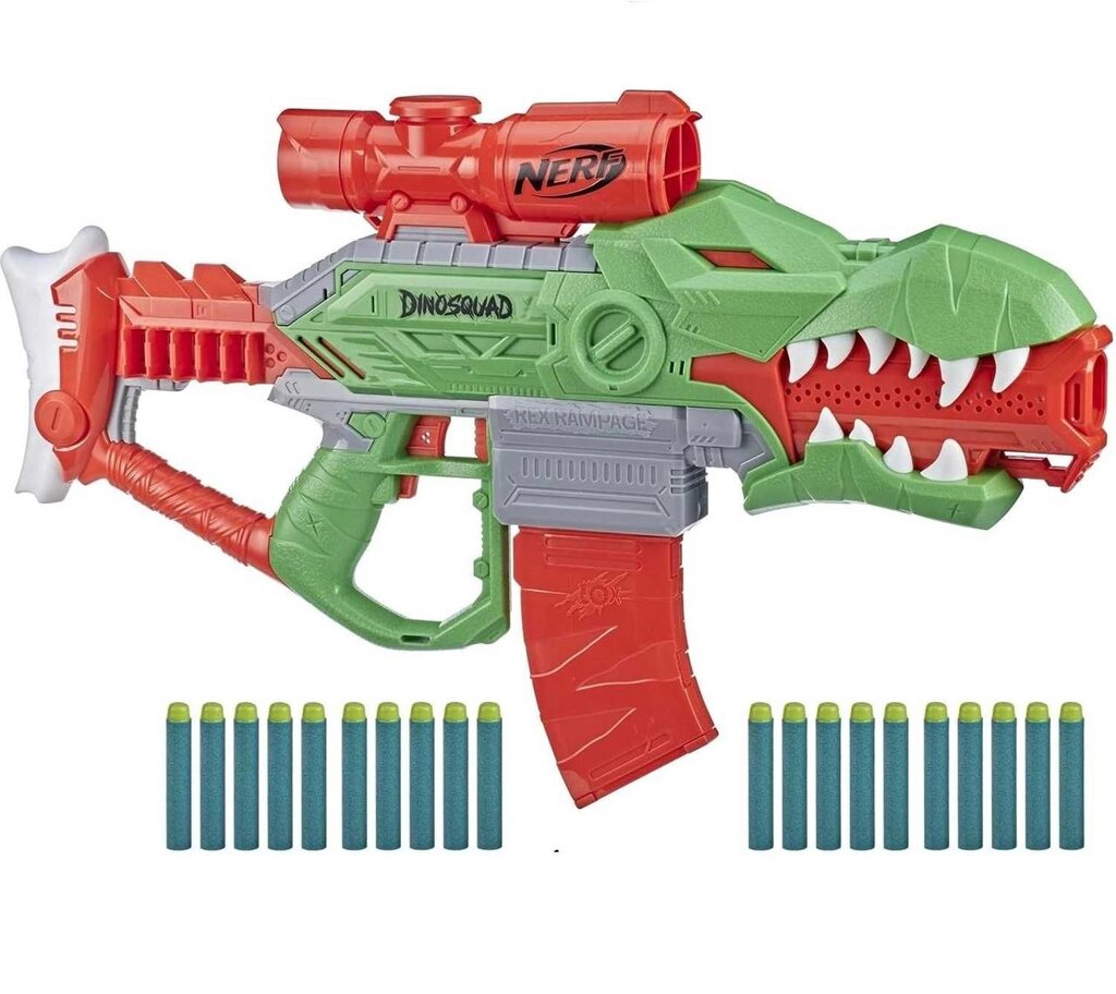 NERF DinoSquad Rex-Rampage Motorized Бластер Тиранозавр Рекс від компанії Premium - фото 1