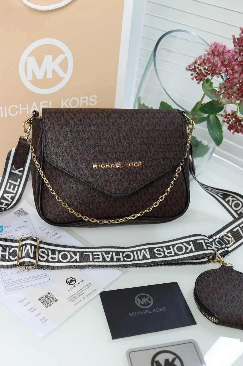 NEW 2023 Michael Kors Мішель Корс жіноча сумка коричнева 2 в 1 від компанії Premium - фото 1