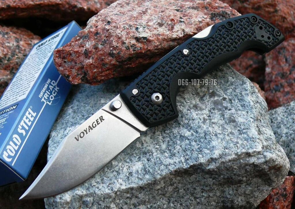 Ніж Cold Steel Voyager складаний, розкладний, армійський, мисливський від компанії Premium - фото 1