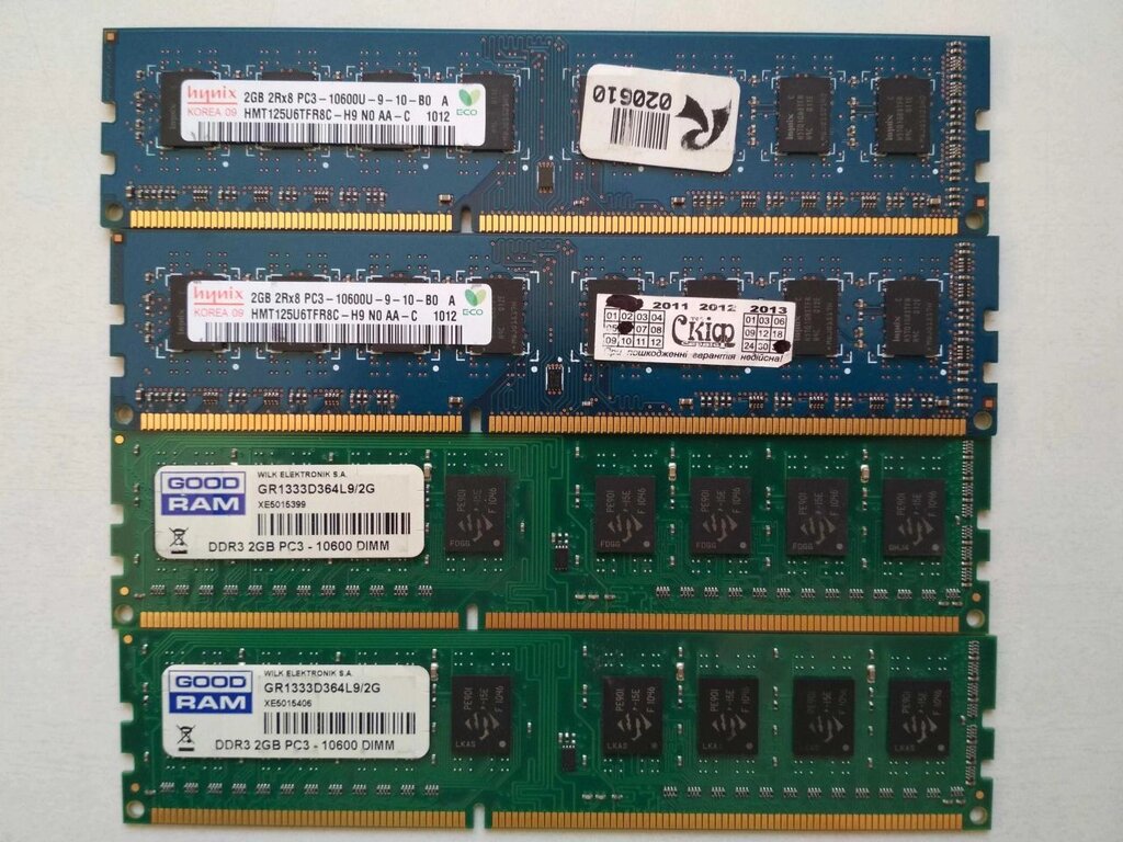 Оперативна пам'ять для комп'ютера 2 Gb/4 Gb, DDR3 RAM, пам'ять для ПК від компанії Premium - фото 1