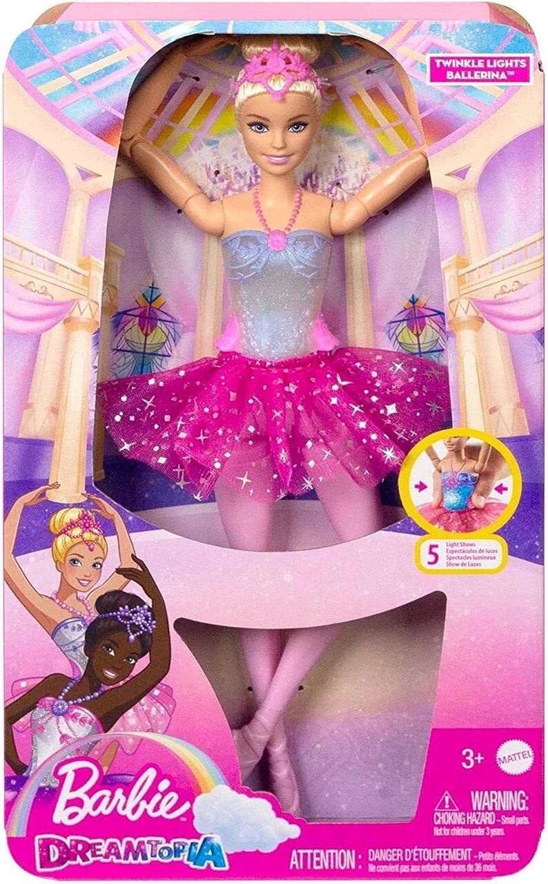 ОРИГІНАЛ! Барби Балерина со светом Barbie Dreamtopia Lights Ballerina від компанії Premium - фото 1