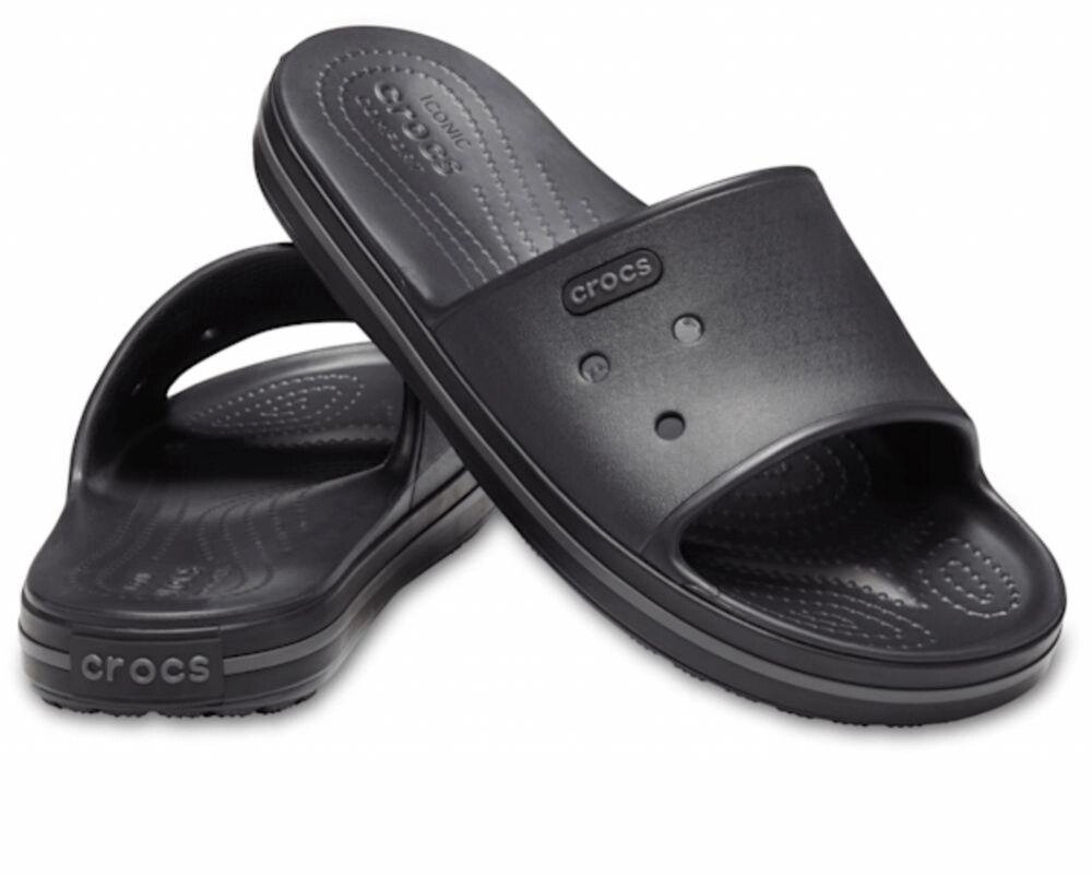 Оригінал! Чоловічі чорні шльопанці Crocs, М12 45 від компанії Premium - фото 1