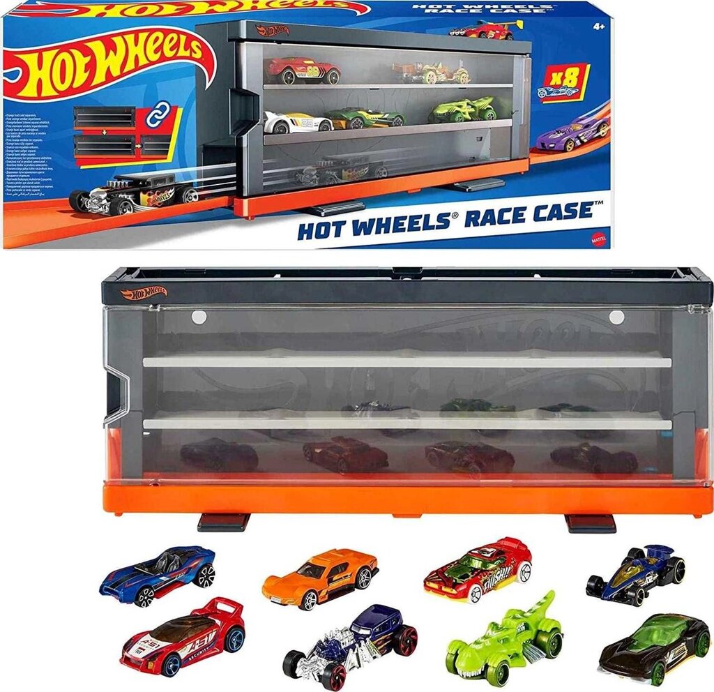 Оригінал Hot Wheels Прозорий кейс дисплей +8 машинок Хот Вілс від компанії Premium - фото 1