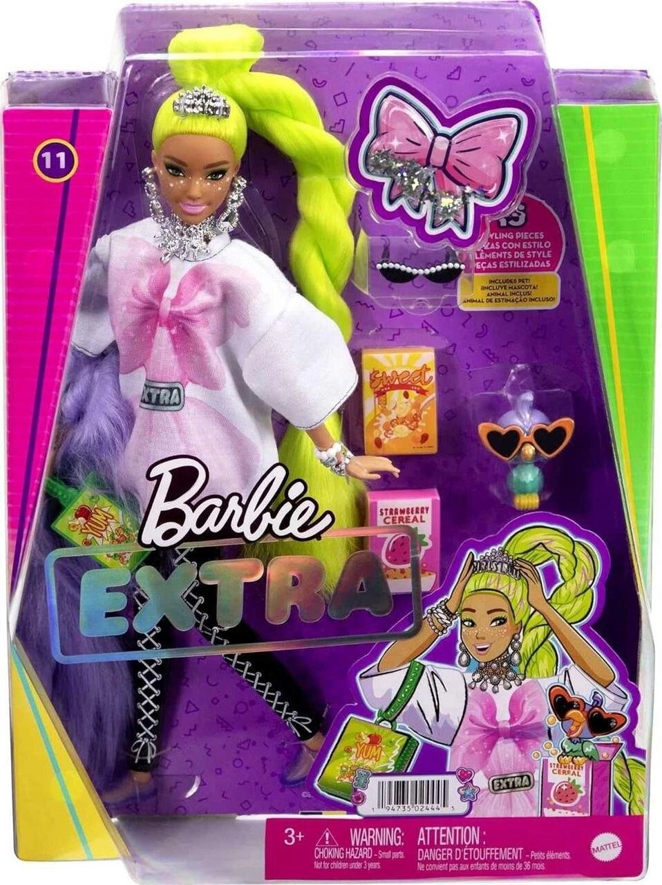 ОРИГІНАЛ! Лялька Barbie Extra Neon Барбі Екстра Неон від компанії Premium - фото 1