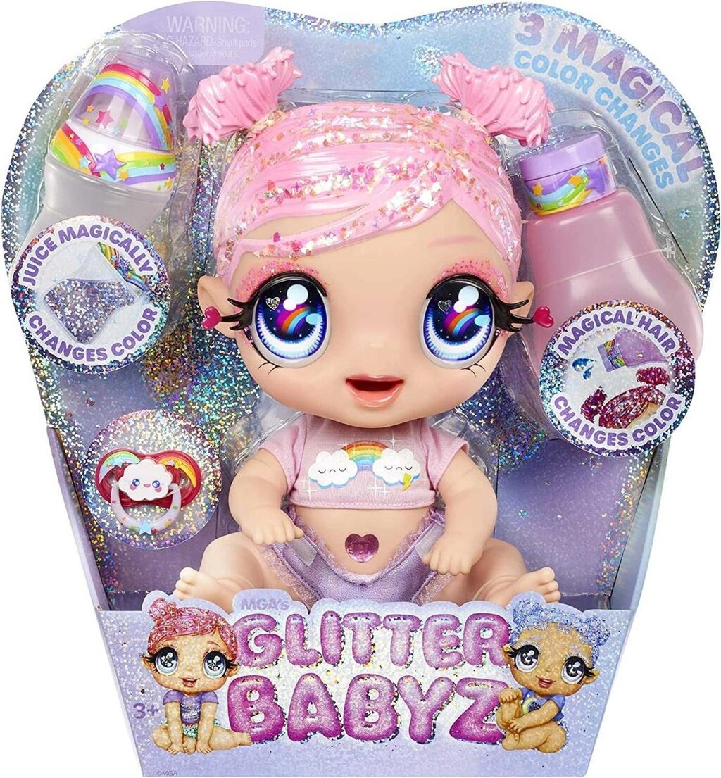 ОРИГІНАЛ! Лялька MGA Glitter Babyz Dreamia глітер пупс Мрійник від компанії Premium - фото 1