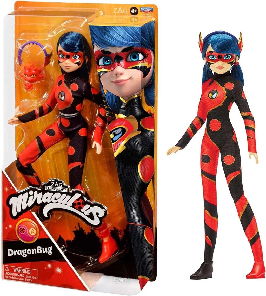 Оригінал Лялька Miraculous Ladybug Dragonbug Леді Баг, Дракон Баг від компанії Premium - фото 1