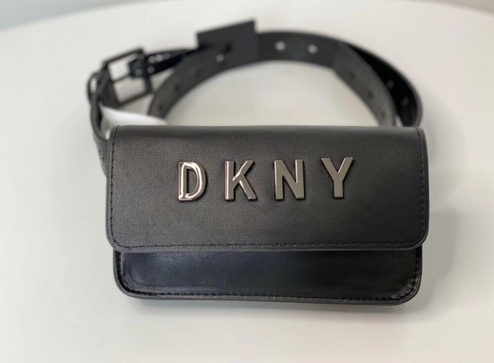 Оригінал! Поясна чорна сумка DKNY, ремінь, від компанії Premium - фото 1