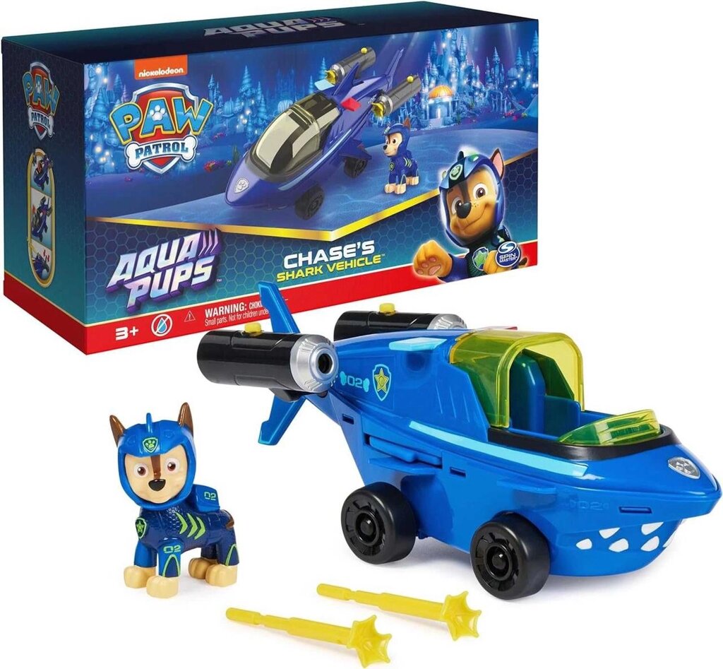 Paw Patrol Aqua Chase Щенячий патруль Аква автомобіль трансформер Чейз від компанії Premium - фото 1