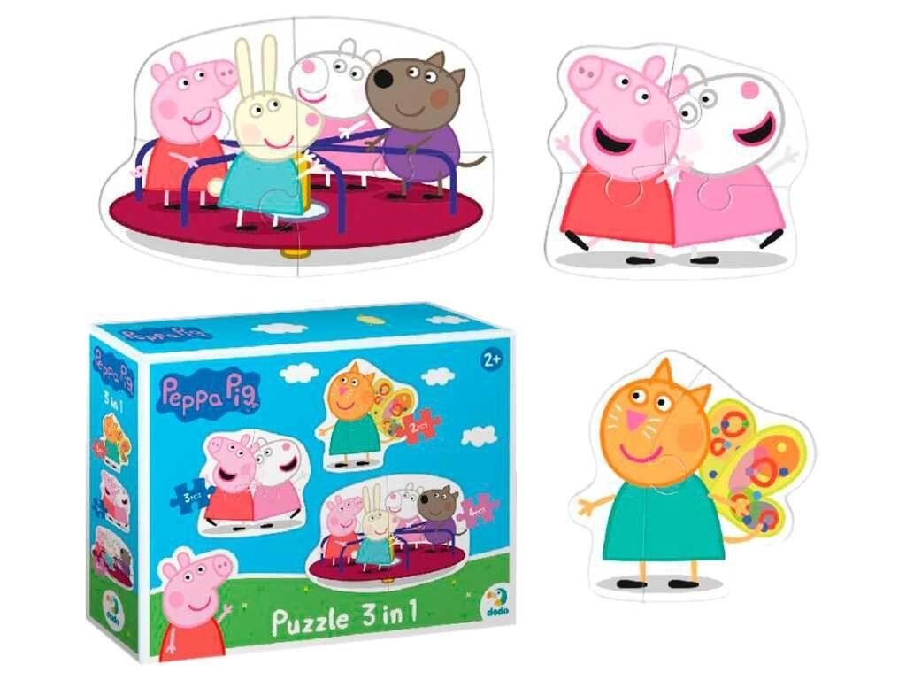 Пазл 3в1 Peppa Pig Dodo 200339, пазли Свинка Пеппа, пазлдо 200339 від компанії Premium - фото 1