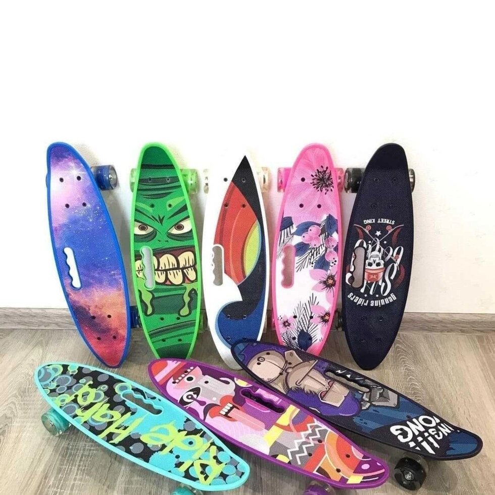 Pennas Penny Board з малюнком та ручкою. Схил. Пенні дошки. Пенібрд від компанії Premium - фото 1