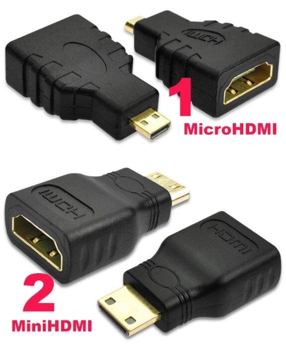 Перехідник із micro АБО MINI hdmi на ХДМІ microHDMI/miniHDMI від компанії Premium - фото 1