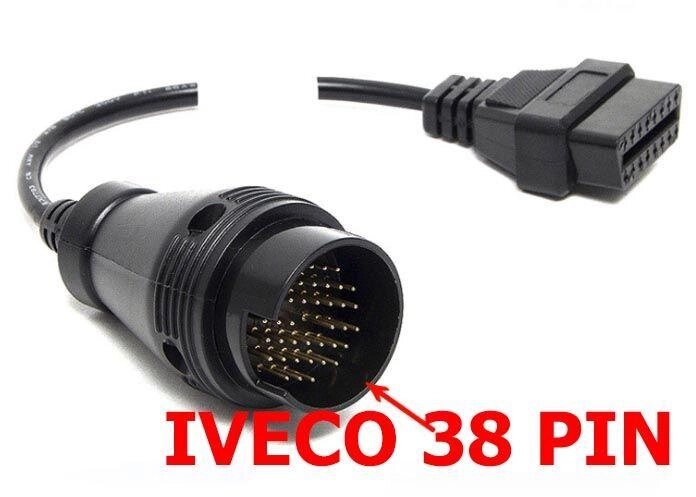 Перехідник на Iveco з 38 pin на OBD2 16 пін Адаптер для сканера обд 2 від компанії Premium - фото 1