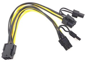 Перехідник 6pin -gt,2x8pin (6+2) PCI-E GPU перехідник відеокарти на 8пін