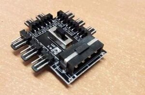 Перехідник MOLEX на 8 кулерів розгалужувач молекс 3 pin hub кулер fan