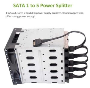 Перехідник живлення SATA 15 pin-5 шт SATA 15 pin кабель розгалужувач