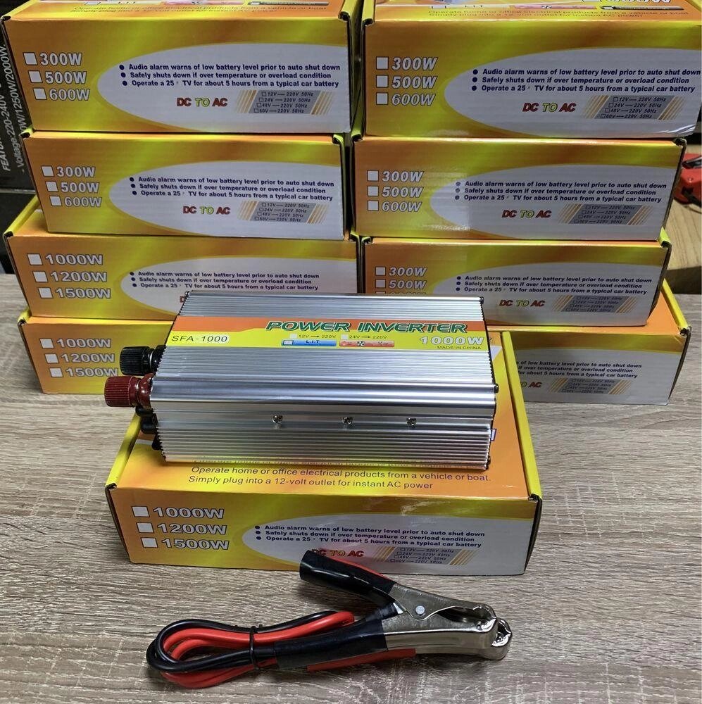 Перетворювач напруги інвертор 12V-220V 1000W Реальних інвертор від компанії Premium - фото 1