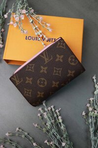 Гаманець жіночий рожевий, чорний Louis Vuitton Луї Вітон