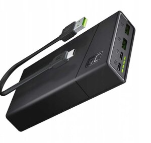 Повербанк Powerbank Green cell 20000 mAh, швидка зарядка, 18 Вт