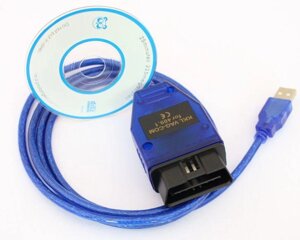 Авто сканер KKL USB VAG COM 409.1 K-Line VW, Audi СН340 кабель Вася ПЗ