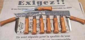 Ніж туристичний Opinel No8 Carbon/morakniv складаний вуглечик бук