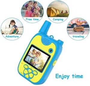 Дитяча фотокамера Walkie Talkie Kids 1080P 8MP рожева камера