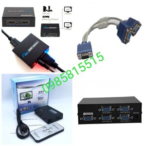 Розгалужувач сплітер Splitter свіч Switch *2 *3 *4 * 8 Hdmi Vga