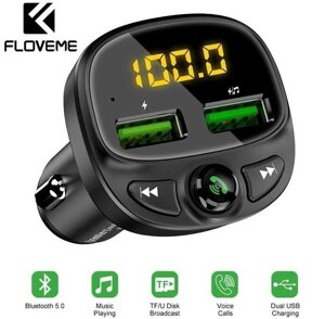 Автомобільний FM-модулятор трансмітер Floveme з 2 USB HY-87