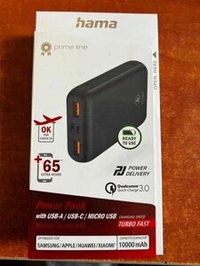 Power Bank (10000mah) Hama PD10HD Повербанк Портативна батарея