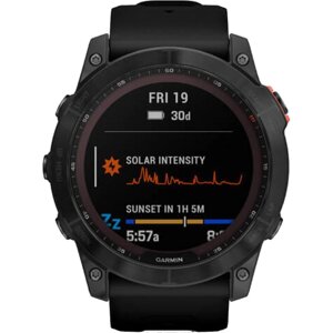 Смарт-годинник Garmin Fenix 7X Solar Slate Gray with Black Band (010-02541-00/01/0A)